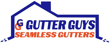 A logo of the gutter guy company.